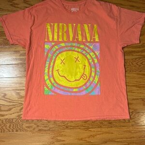 Nirvana Graphic T-Shirt in Coral
